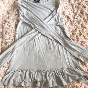 LONG SLEEVE TOP/RUFFLED BOTTOM